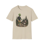 Alien Walking a Pittie T-shirt