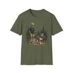 Alien Walking a Pittie T-shirt